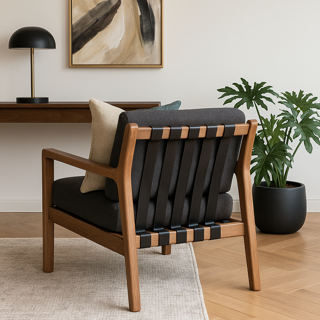 Detalle del diseño y material del mueble Butaca Allegra NUMI