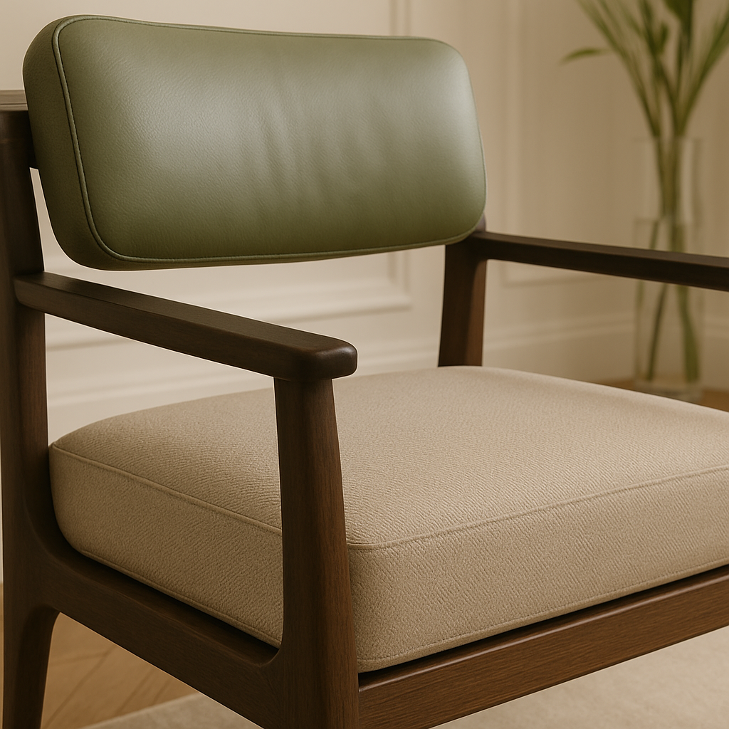 Detalle del diseño y materiales del mueble Sillon Moss NUMI