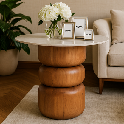 Mesa Auxiliar Tomma de madera NUMI, madera maciza