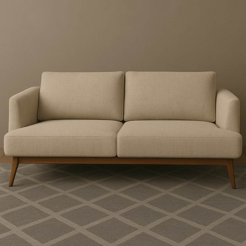 Sofá Daria de diseño atemporal tapizado en tela europea para sala principal