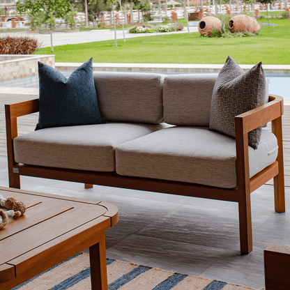 Sofá de 2 Cuerpos Vera de madera NUMI, diseño atemporal para tu terraza