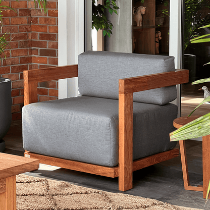 Sofá de 1 Cuerpo Anhela de madera NUMI, diseño elegante para tu terraza